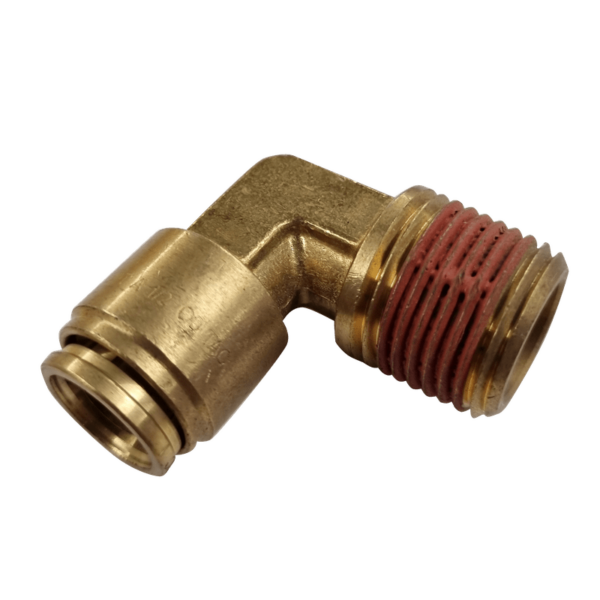 BRASS DOT PUSH-TO-CONNECT 3/4T-1/2P Male 90 Elbow SWIVEL Nylon Air Brake Fitting 