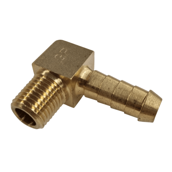 3/8 Hose x 1/4 NPTF- Elbow 90 Degree - Brass Standard Fitting - HB12964
