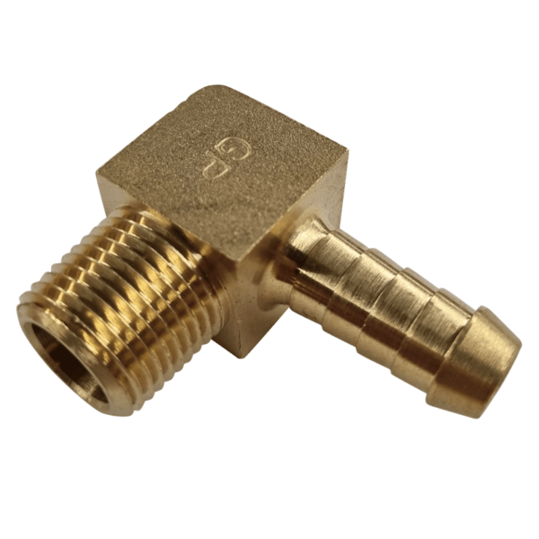 3/8 Hose x 3/8 NPTF- Elbow 90 Degree - Brass Standard Fitting - HB12966