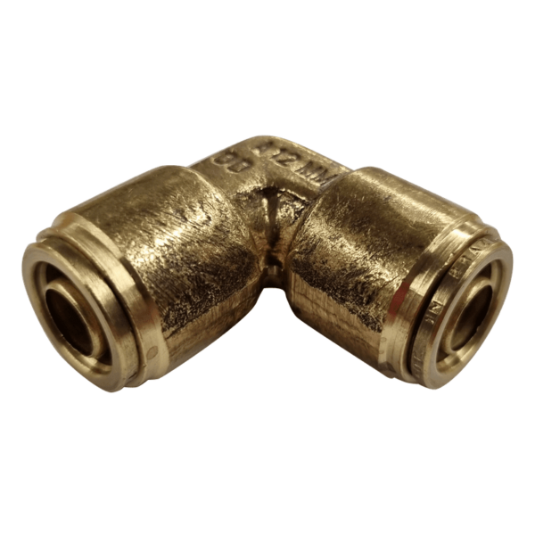 12mm Hose x 12mm Hose - Elbow 90 Degree - Brass Push Fit - NFP10712M