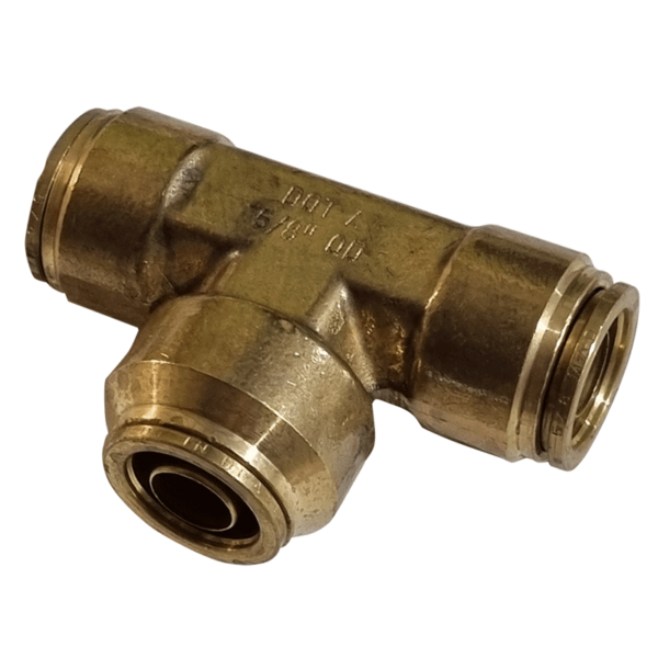5/8 Hose x 5/8 Hose - Tee - Brass Push Fit Brake - NFP11010