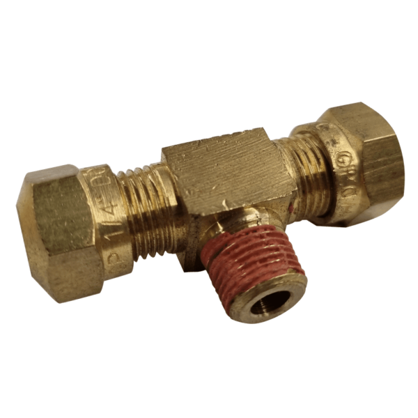 1/4 Hose x 1/8 NPTF Male - Tee - Compression Fitting - NFP147242