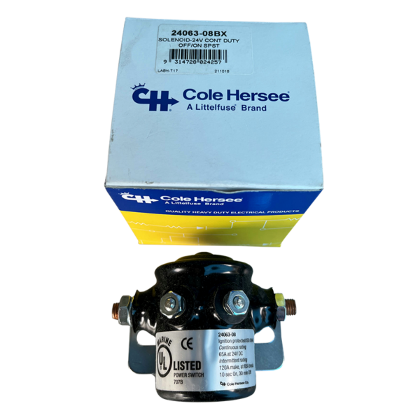 Cole hersee solenoid 24v cont duty  - 24063-08bx
