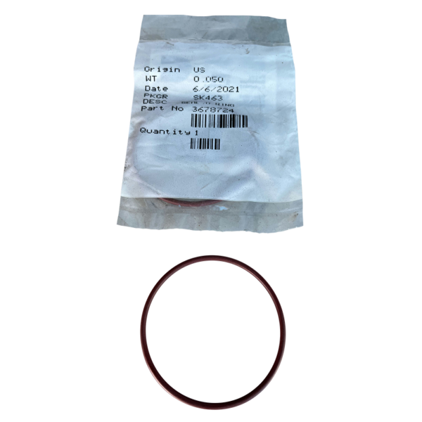ISX water pump block o ring (red) - 3678724