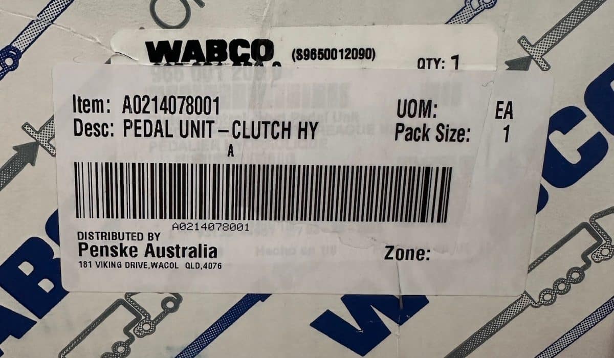 Wabco Pedal Unit Clutch Hydraulic - A0214078001 - Image 2